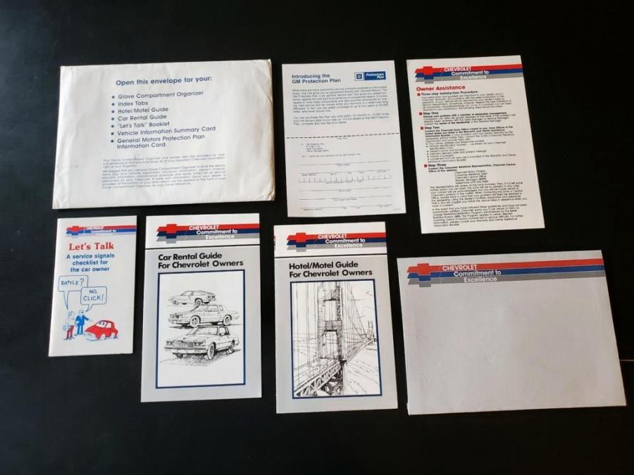 Сервисные книги Chevrolet Camaro Z28 IROC-Z (1FP87) 1985 года  (фото 119 из 124)